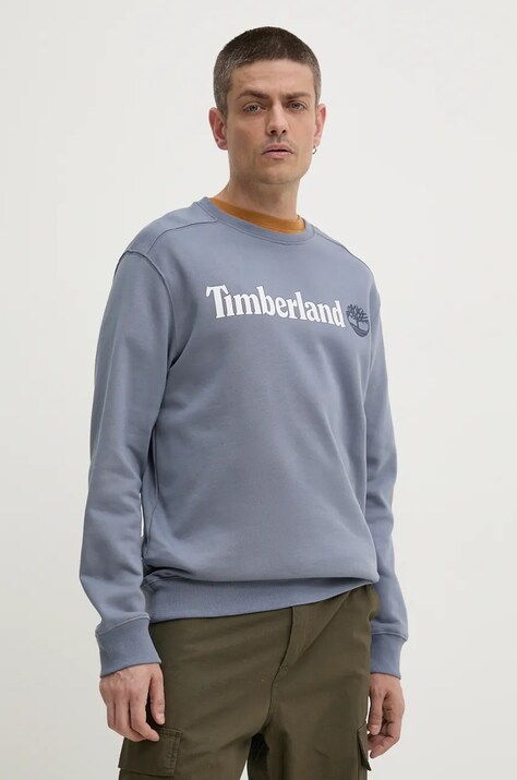 Timberland bluza barbati, culoarea gri, cu imprimeu, TB0A5UJY0731