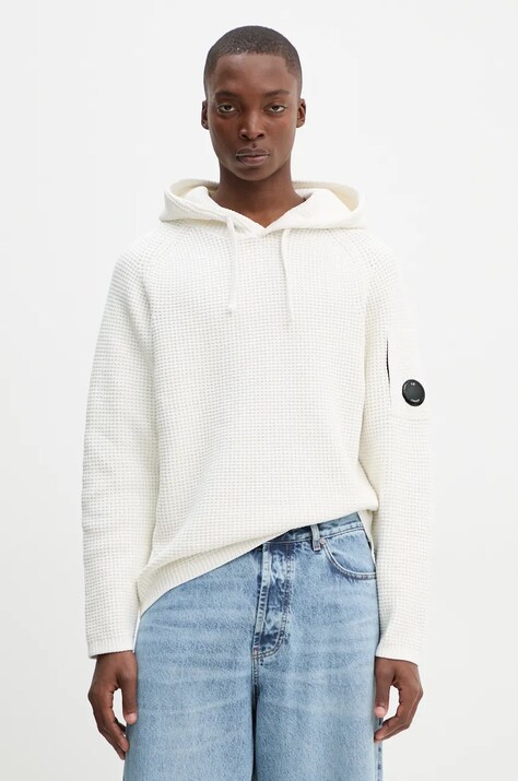 Bavlněný svetr C.P. Company béžová barva, 17CMKN238A005558G