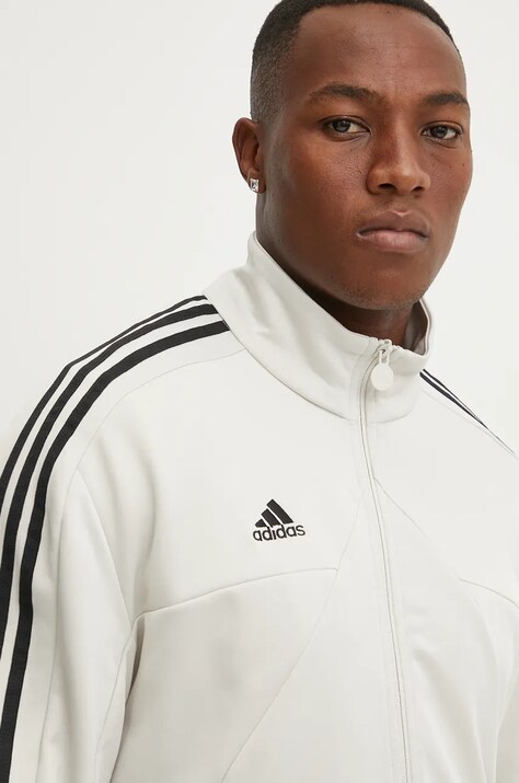 Mikina adidas Tiro pánská, béžová barva, s aplikací, IY4286