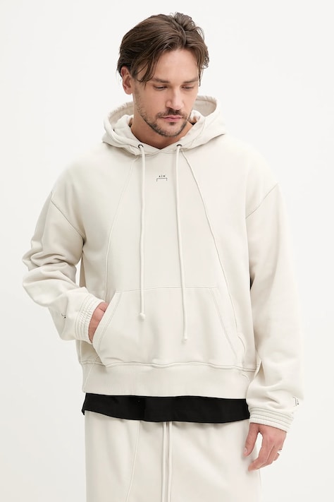 A-COLD-WALL* pamut melegítőfelső Millbank Hoodie bézs, férfi, sima, kapucnis, ACWMW197