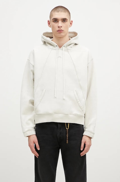 A-COLD-WALL* cotton sweatshirt Millbank Hoodie men's beige color hooded smooth ACWMW197