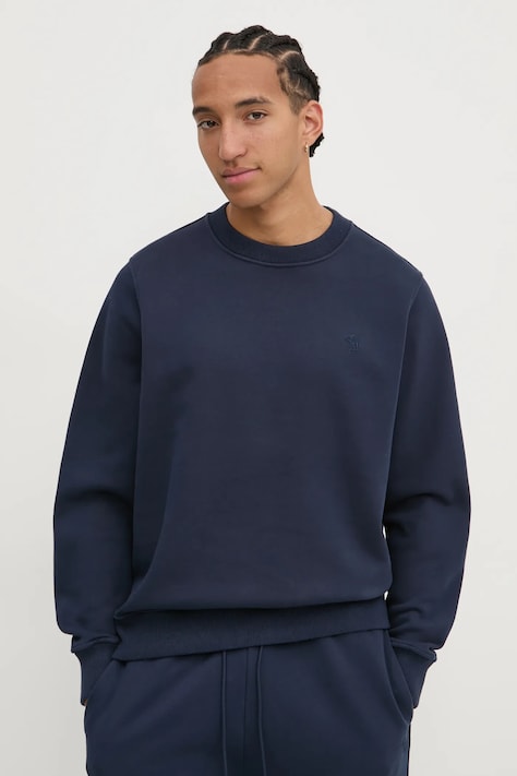 Mikina Abercrombie & Fitch pánská, tmavomodrá barva, hladká, KI122-4274