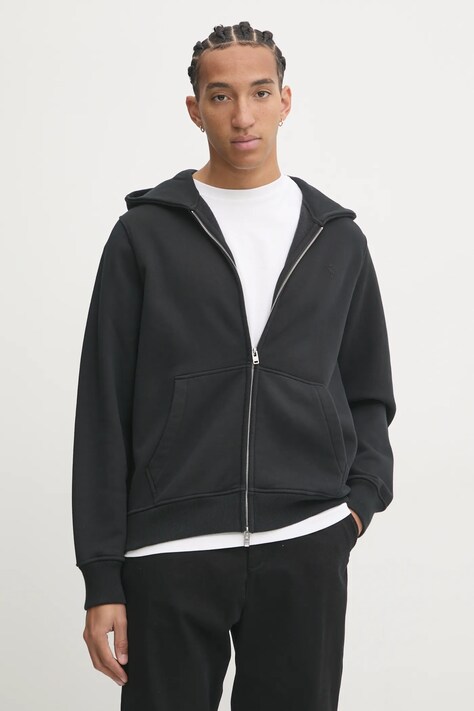 Abercrombie & Fitch bluza barbati, culoarea negru, cu glugă, neted, KI122-4275