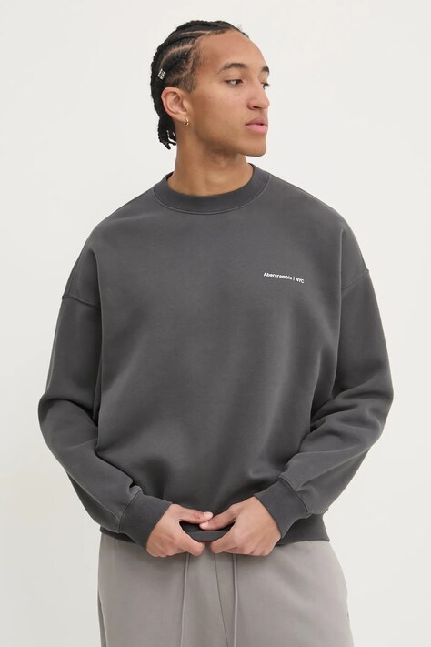 Μπλούζα Abercrombie & Fitch χρώμα: γκρι, KI122-4364