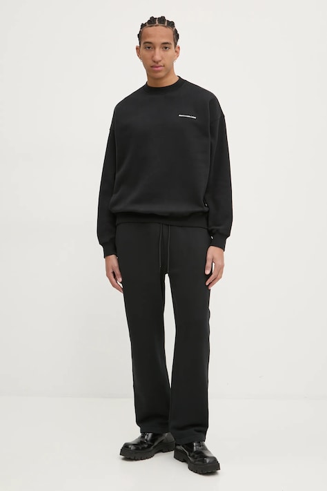 Mikina Abercrombie & Fitch pánská, černá barva, s potiskem, KI122-4364