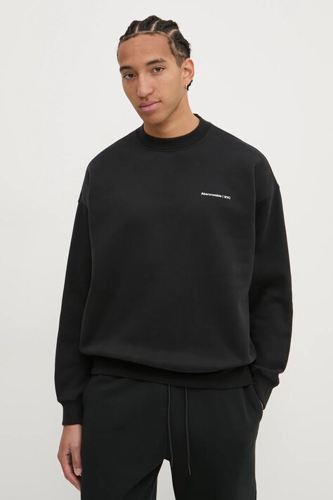 Abercrombie & Fitch spodnie dresowe kolor czarny gładkie KI134-4100