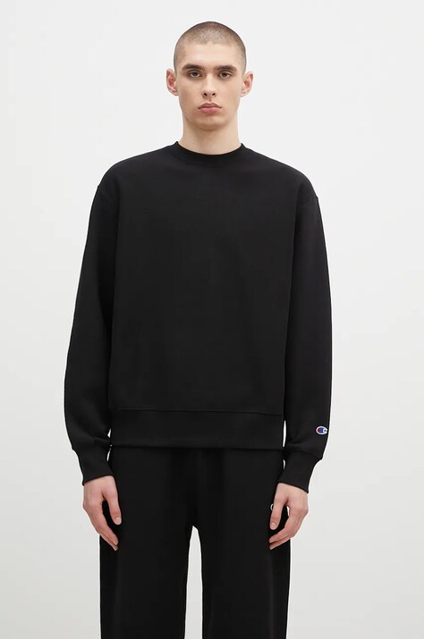 Dukserica Champion Crewneck Sweatshirt za muškarce, boja: crna, bez uzorka, 220707