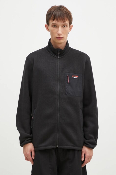 Dukserica Nanga Polartec Fleece Zip Blouson za muškarce, boja: crna, bez uzorka, NW2241.1D509
