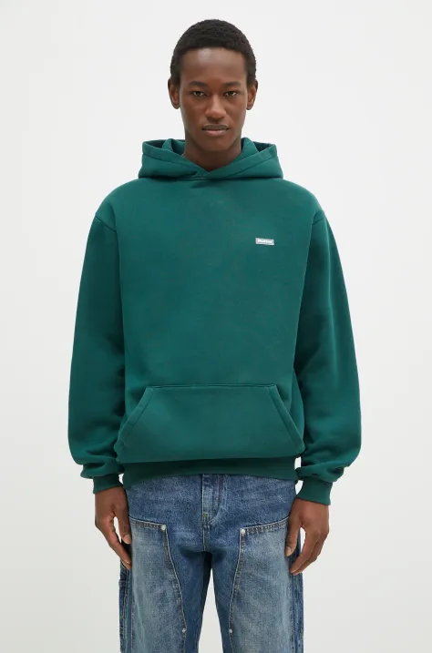 Butter Goods felső Basic Pullover Hood zöld, férfi, sima, kapucnis, BG243203