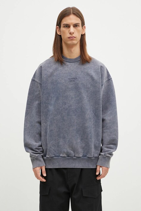 Βαμβακερή μπλούζα Reebok LTD Trompe L Oeil Crewneck χρώμα: ναυτικό μπλε, RMBA00DC99JER0014600