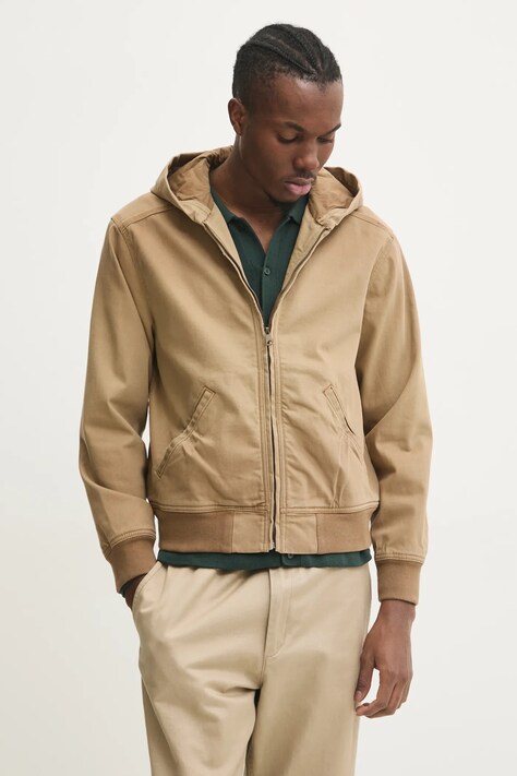 Hollister Co. geaca barbati, culoarea bej, de tranzitie, KI332-4145