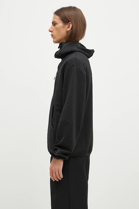 Maharishi bluza Polartec Air Shinobi męska kolor czarny z kapturem gładka 5277.BLACK