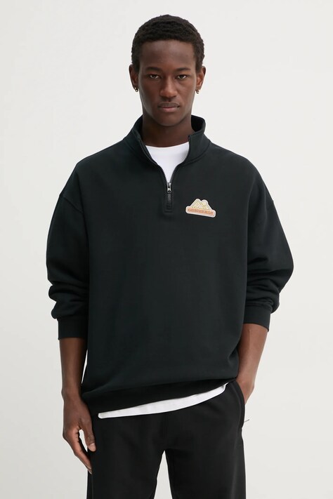 Хлопковая кофта Converse мужская цвет чёрный с аппликацией 10027101-A01