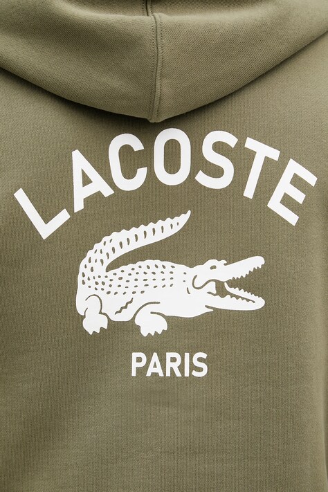 Lacoste кофта з капюшоном бавовняна — AW24-BLU02F, зелений — фото 12