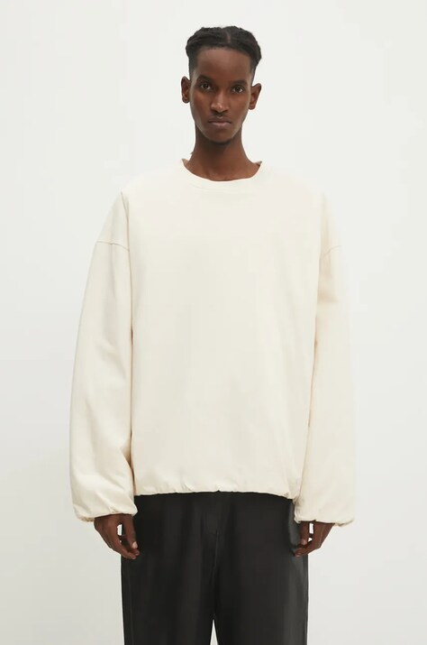 A.P.C. hanorac de bumbac Kook culoarea bej, neted, COHFL-M27945