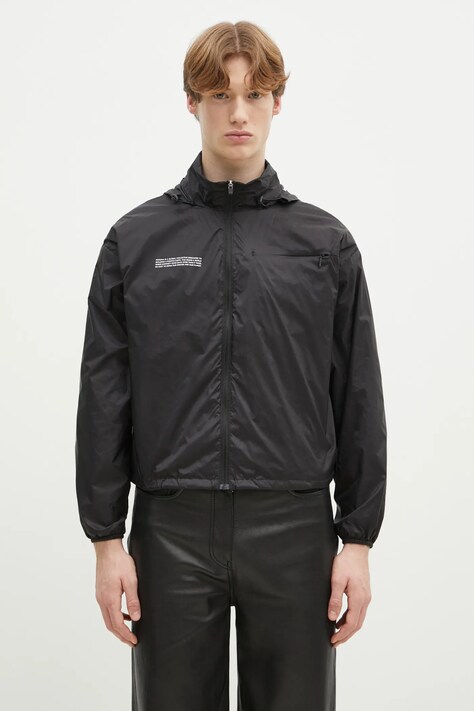 Pangaia geaca culoarea negru, de tranzitie, oversize, 10002127