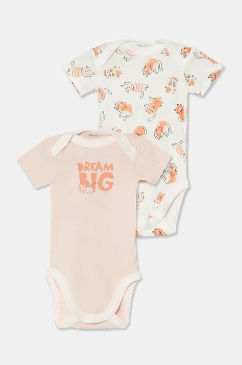 United Colors of Benetton body din bumbac pentru bebelusi 2-pack 3GI70B00S