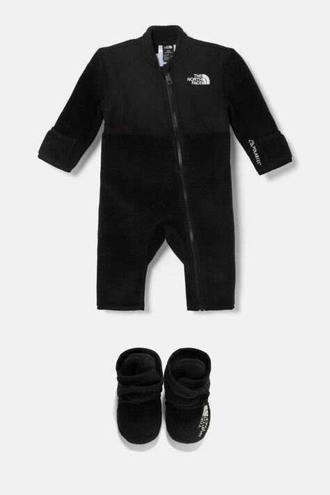 The North Face combinezon bebe BABDENALI ONE PIECE SET culoarea negru, NF0A88W0JK31