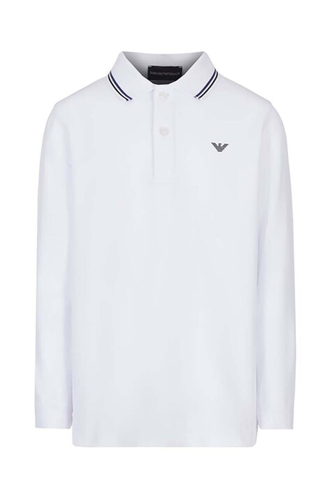 Emporio Armani longsleeve copii culoarea alb, neted, 8N4FB5 1JPTZ