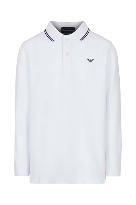 Emporio Armani longsleeve copii culoarea alb, neted, 8N4FB5 1JPTZ