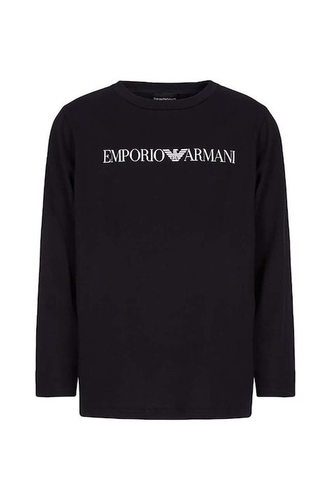 Emporio Armani longsleeve bawełniany dziecięcy kolor granatowy z nadrukiem 8N4TN6 1JPZZ