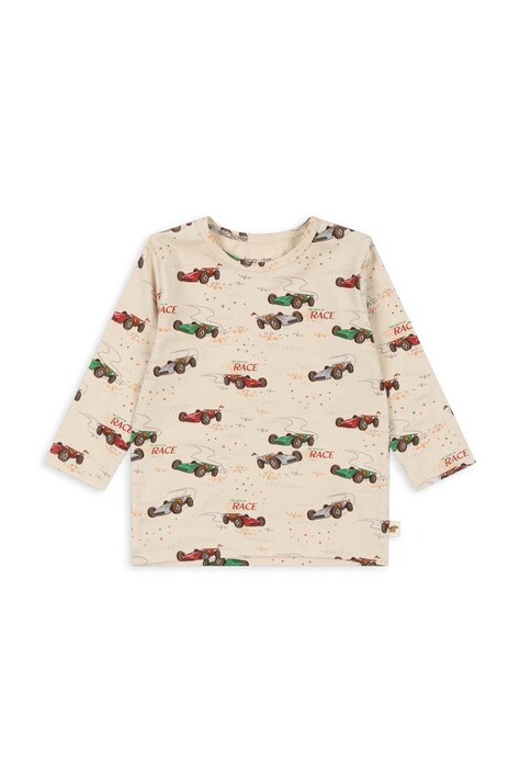 Konges Sløjd longsleeve bebelusi BASIC BLOUSE GOTS culoarea bej, modelator, KS101412