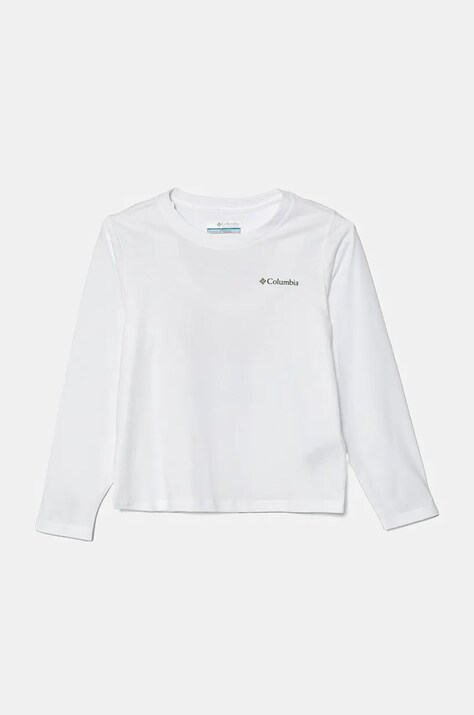 Детска блуза с дълги ръкави Columbia Dobson Pass в бяло с принт 1954931