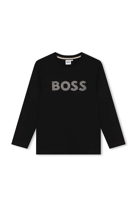 BOSS longsleeve in cotone bambino/a colore nero J51218