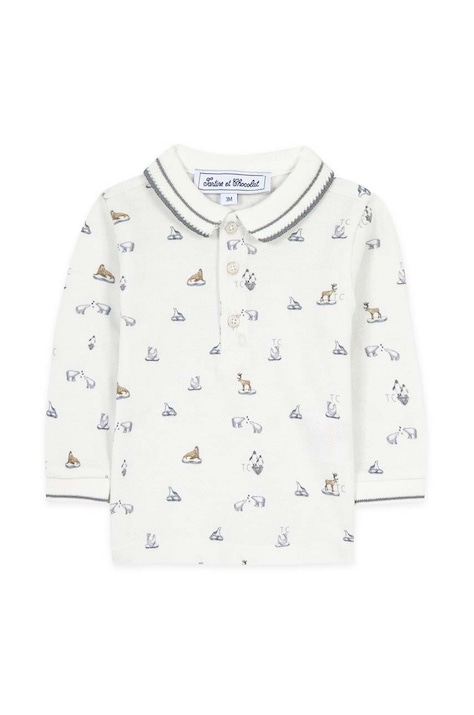Tartine et Chocolat longsleeve bawełniany dziecięcy kolor niebieski wzorzysty TZ11071