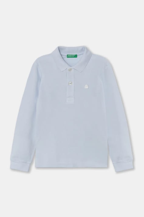 Dječja pamučna majica dugih rukava United Colors of Benetton bez uzorka, 3089G3009