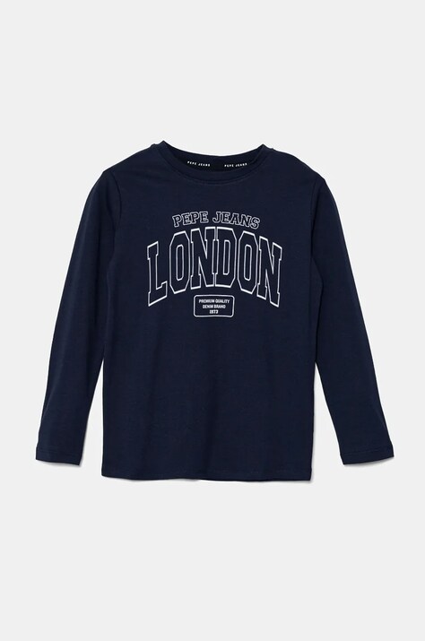 Pepe Jeans longsleeve dziecięcy BALEY LS kolor granatowy z nadrukiem PB503911