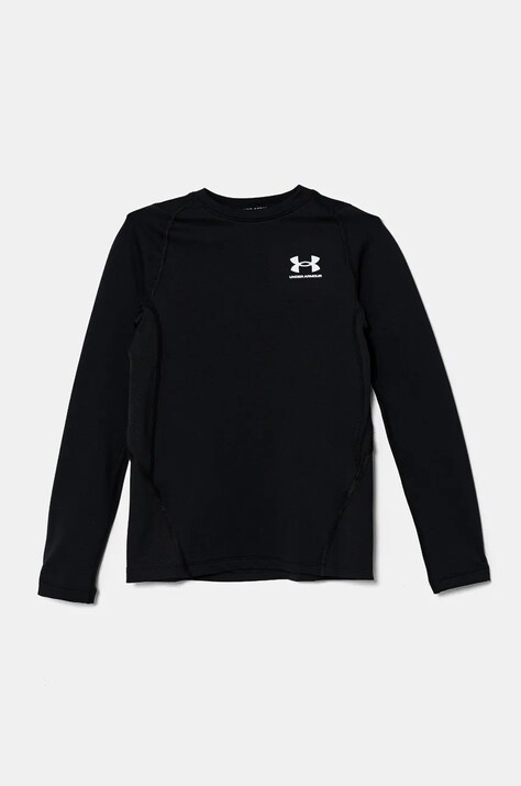Under Armour longsleeve copii CG LS culoarea negru, neted, 1366372