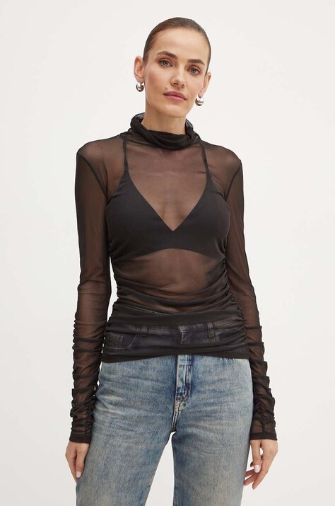 Longsleeve Patrizia Pepe χρώμα: μαύρο, 8M1621 J149