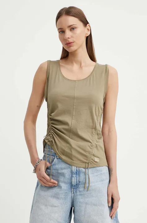 Βαμβακερό μπλουζάκι G-Star Raw γυναικείο, χρώμα: πράσινο, D24660-4107