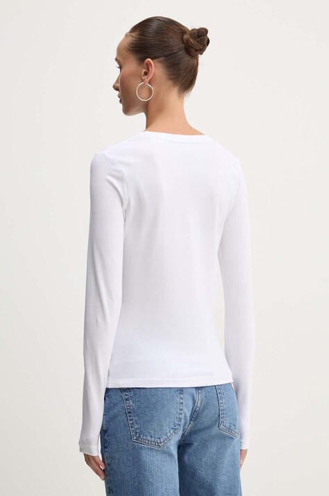 Guess Jeans лонгслів жіночий бавовняний з еластаном — AW24-BUD015, білий — фото 3