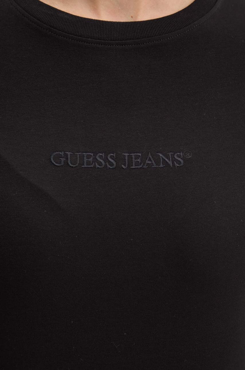 Guess Jeans лонгслів жіночий бавовняний з еластаном — AW24-BUD015, чорний — фото 5