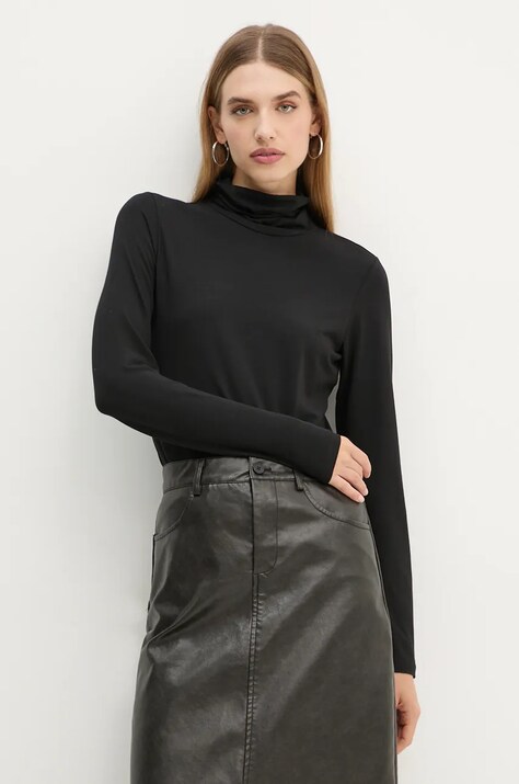 Лонгслів Marc O'Polo жіночий колір чорний гольф 409308752241