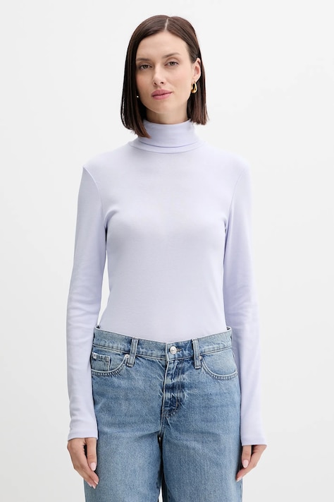 United Colors of Benetton longsleeve din bumbac cu guler, 3GA2E2224