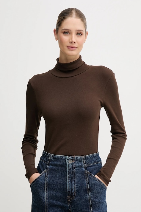 United Colors of Benetton longsleeve din bumbac cu guler, 3GA2E2224
