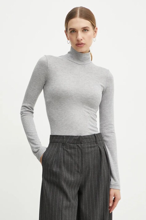 Guess pulover ANITA femei, culoarea gri, light, cu turtleneck, W4BP14 KCGM2