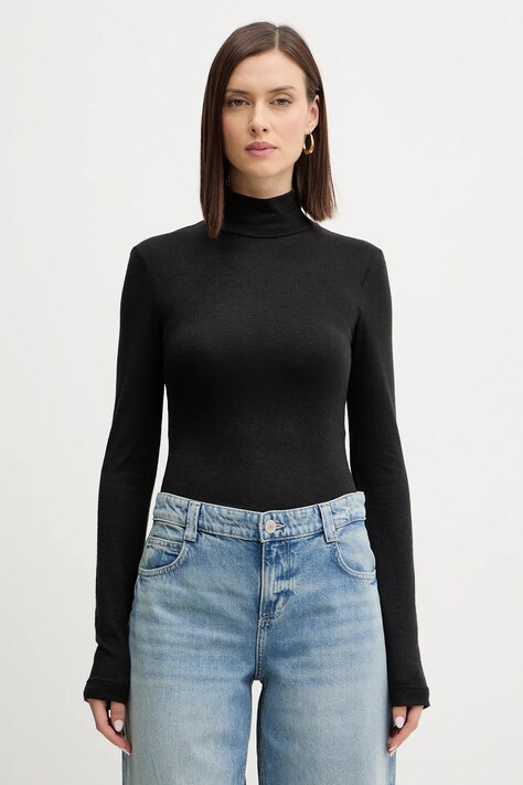 Guess pulover ANITA culoarea bej, light, cu turtleneck, W4BP14 KCGM2