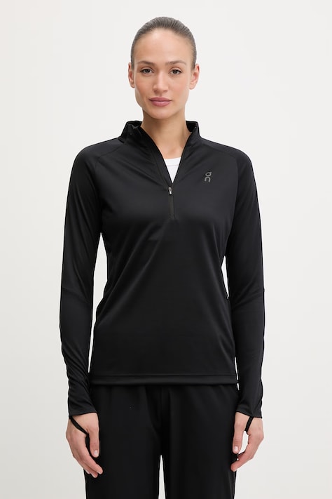 On edzős melegítőfelső női fekete 1WE10780553