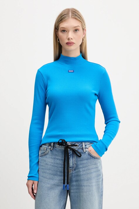 Hugo Blue hosszú ujjú félgarbó nyakú, lila, 50525318