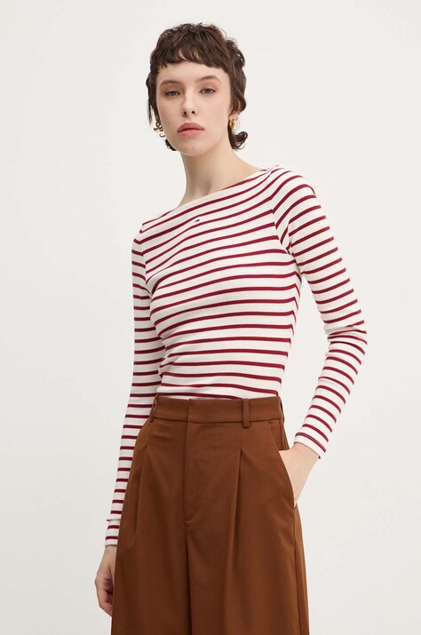 Блуза с дълги ръкави Tommy Jeans в бежово DW0DW19817
