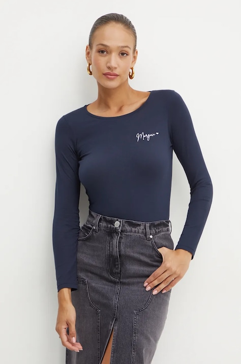 Longsleeve Morgan TMATEO χρώμα: ναυτικό μπλε, TMATEO