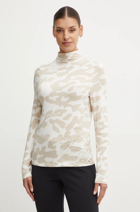 Sportalm longsleeve femei, culoarea bej, cu turtleneck, 1812536656