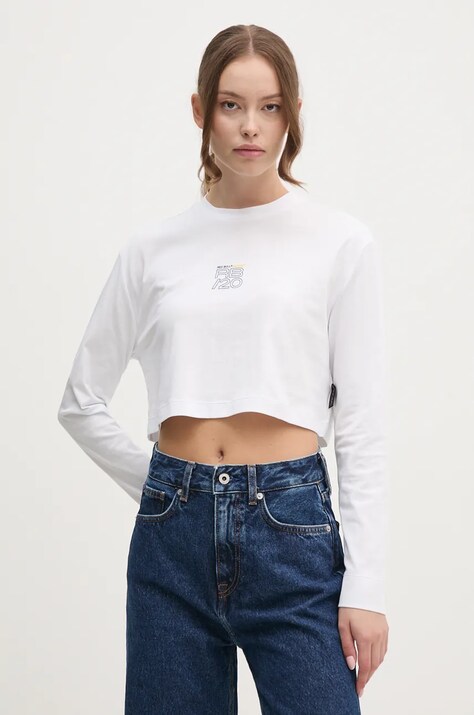 Хлопковый лонгслив Red Bull Racing x Pepe Jeans Red Bull Racing x Pepe Jeans цвет белый RL500001