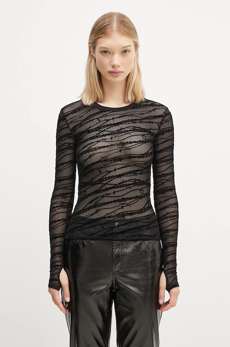 KSUBI longsleeve Sliver Longsleeve Top Unchained culoarea negru, WFA24FT007