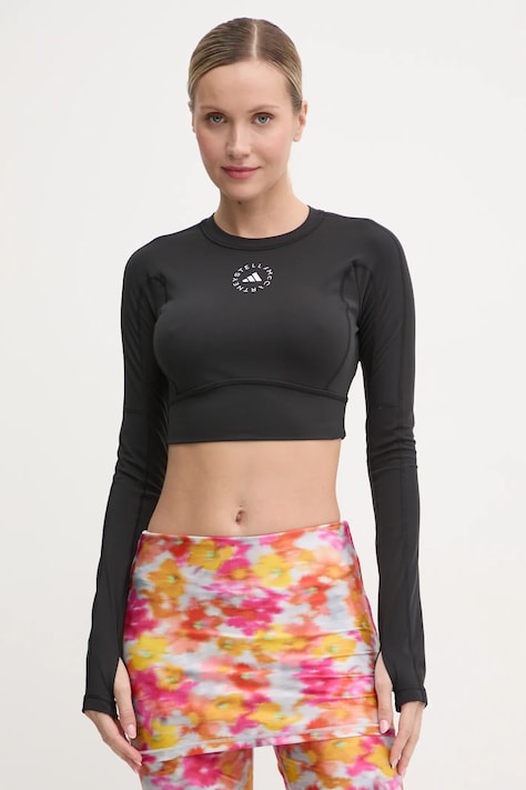 adidas by Stella McCartney longsleeve de antrenament TrueStrenght culoarea negru, IW3859