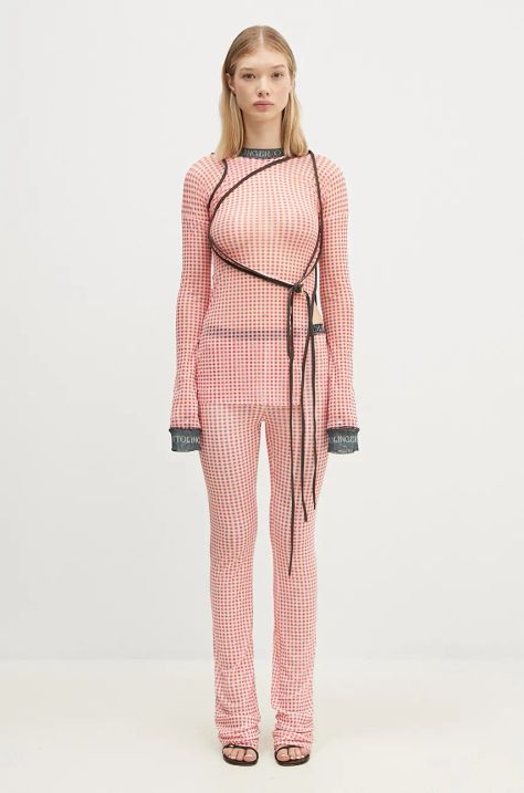 Ottolinger longsleeve Mesh Deconstructed Longsleeve culoarea roșu, 1010201821